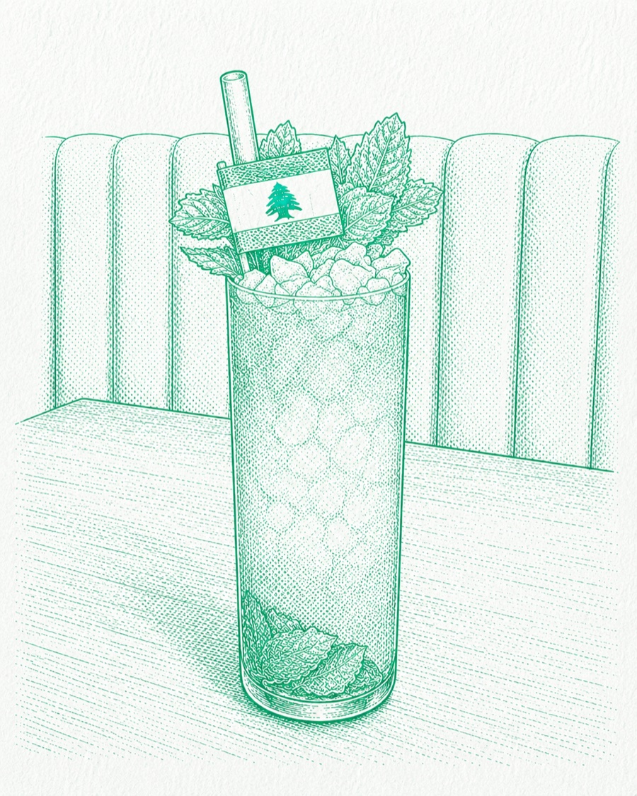 Sketch of the Seven Spice Swizzle cocktail